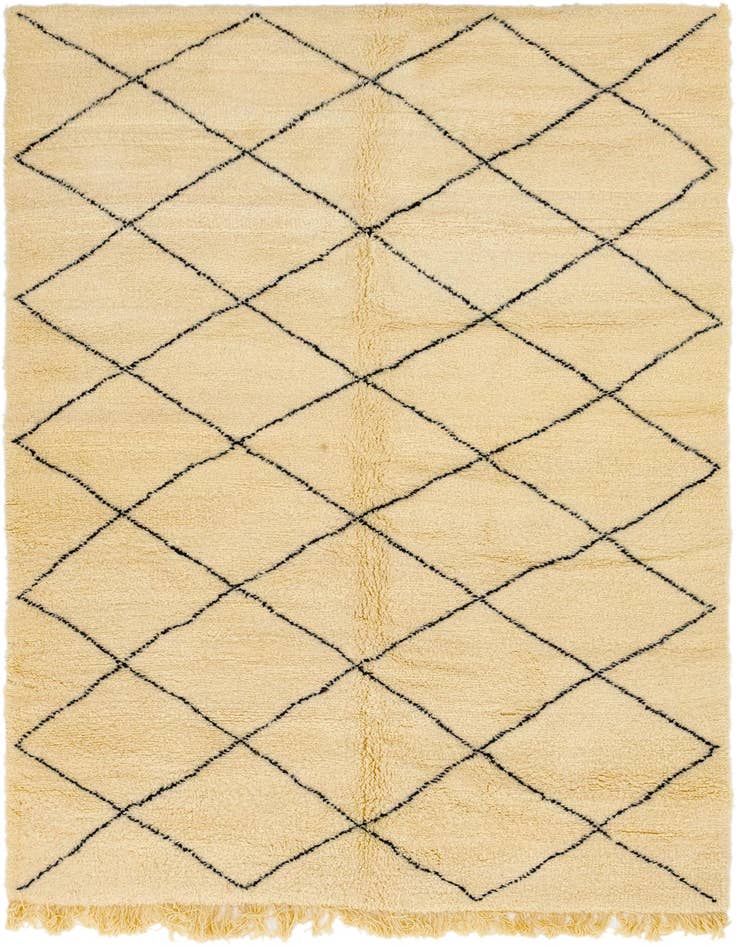 Detail image of 6' 5 x 10' 1 Hand Knotted Moroccan Wool Rug