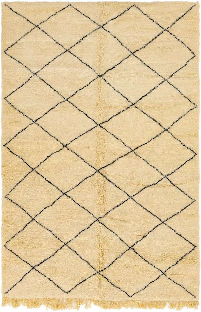 6' 5 x 10' 1 Hand Knotted Moroccan Wool Rug
