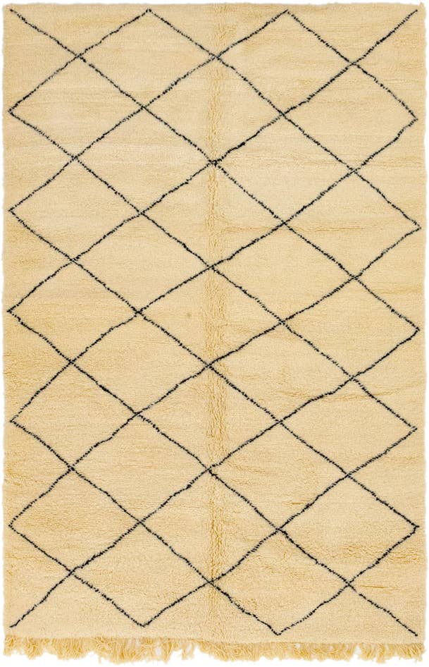 Detail image of 6' 5 x 10' 1 Hand Knotted Moroccan Wool Rug