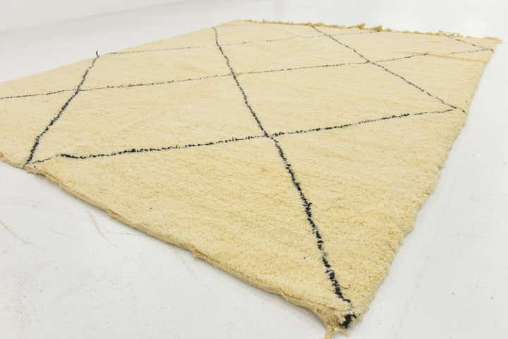 6' 3 x 9' 6 Hand Knotted Moroccan Wool Rug