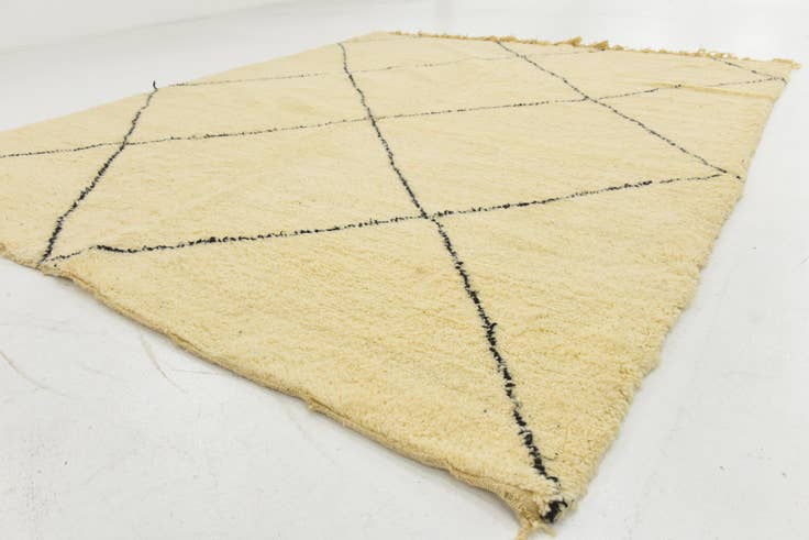 Detail image of 6' 3 x 9' 6 Hand Knotted Moroccan Wool Rug