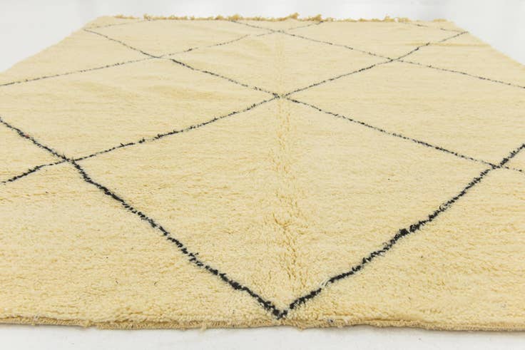 Detail image of 6' 3 x 9' 6 Hand Knotted Moroccan Wool Rug