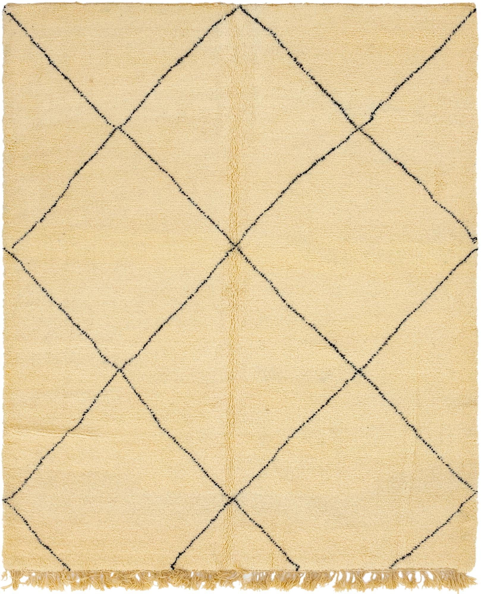 6' 3 x 9' 6 Hand Knotted Moroccan Wool Rug