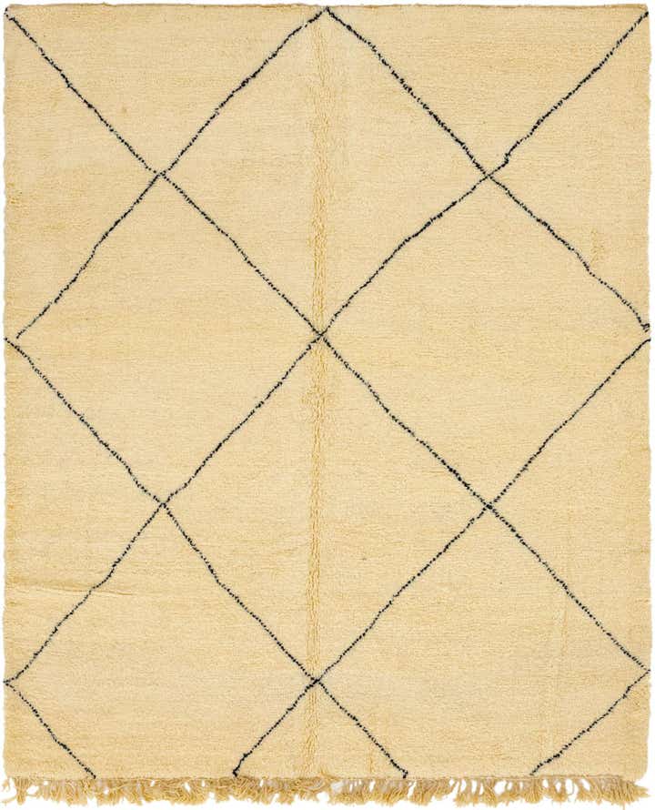 6' 3 x 9' 6 Hand Knotted Moroccan Wool Rug