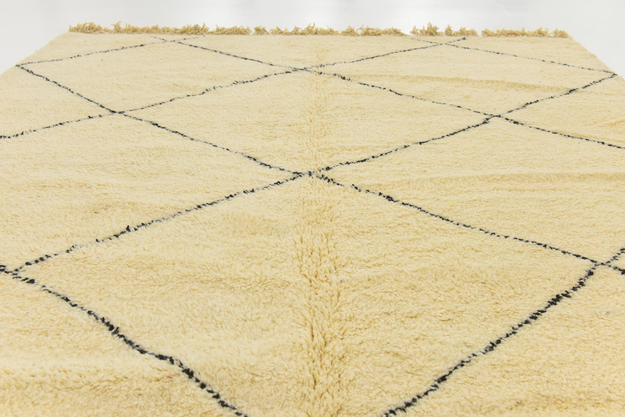 8' 8 x 11' 8 Hand Knotted Moroccan Wool Rug