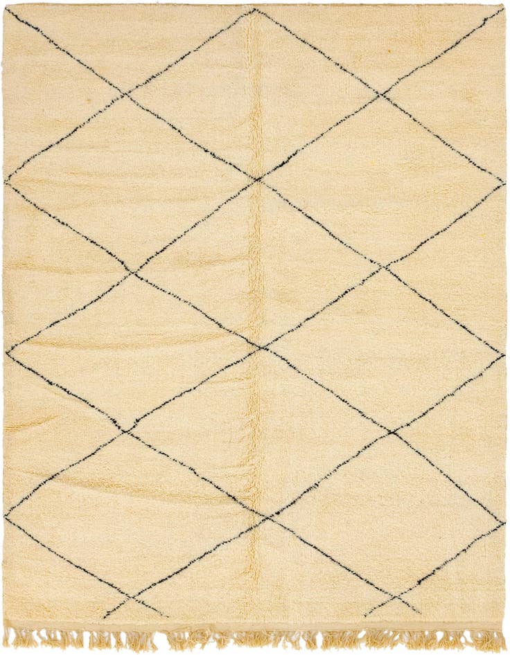 Detail image of 8' 8 x 11' 8 Hand Knotted Moroccan Wool Rug