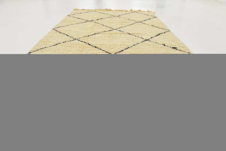 Detail image of 4' 10 x 8' 5 Hand Knotted Moroccan Wool Rug