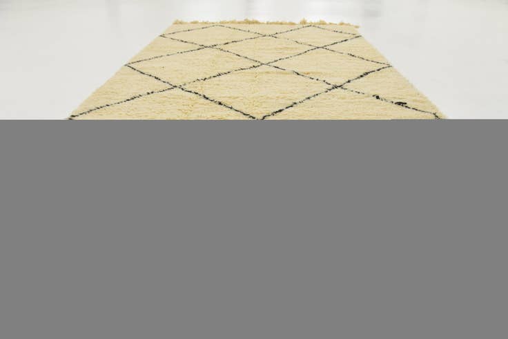Detail image of 4' 10 x 8' 5 Hand Knotted Moroccan Wool Rug