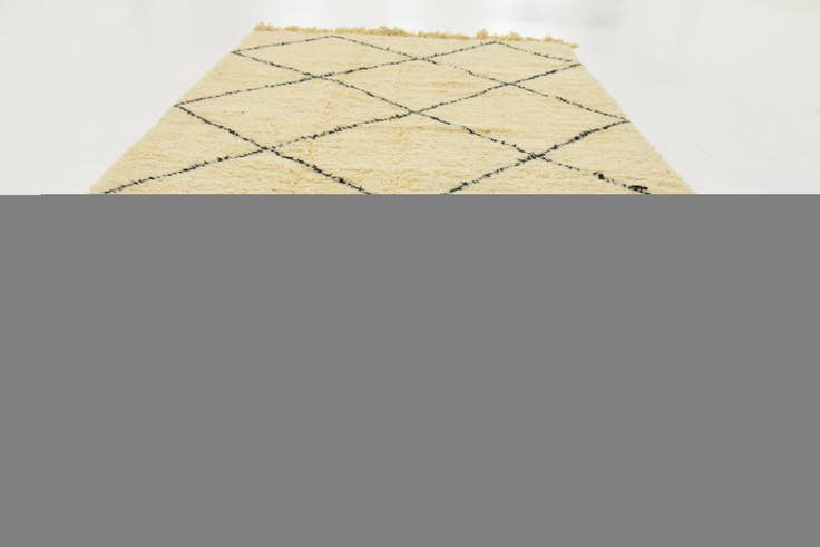 Detail image of 4' 10 x 8' 5 Hand Knotted Moroccan Wool Rug