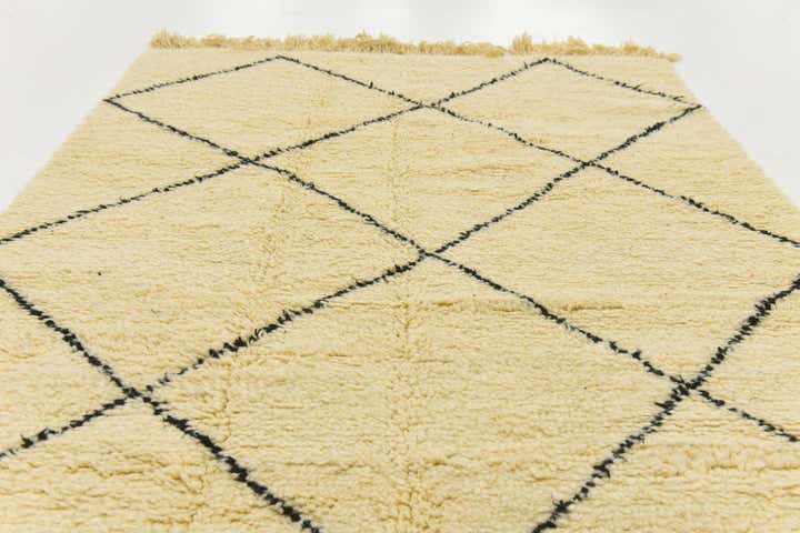 4' 10 x 8' 5 Hand Knotted Moroccan Wool Rug
