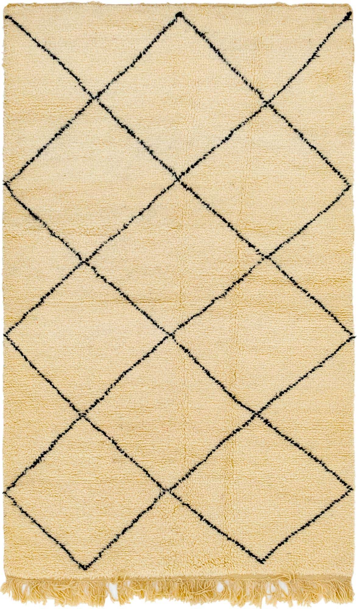 4' 10 x 8' 5 Hand Knotted Moroccan Wool Rug