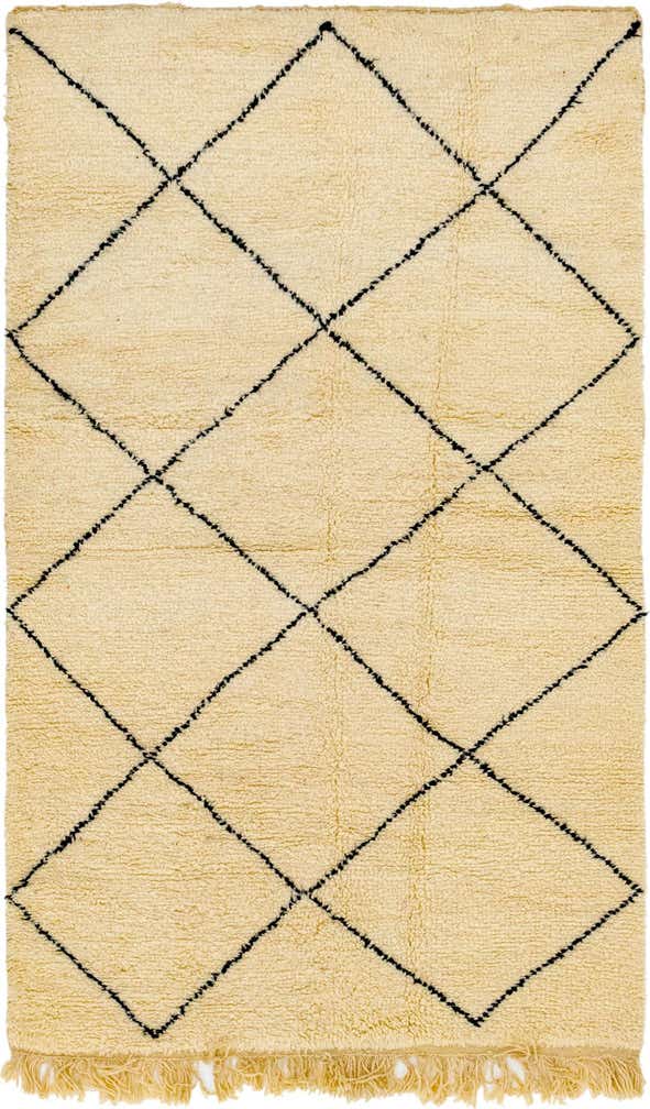4' 10 x 8' 5 Hand Knotted Moroccan Wool Rug