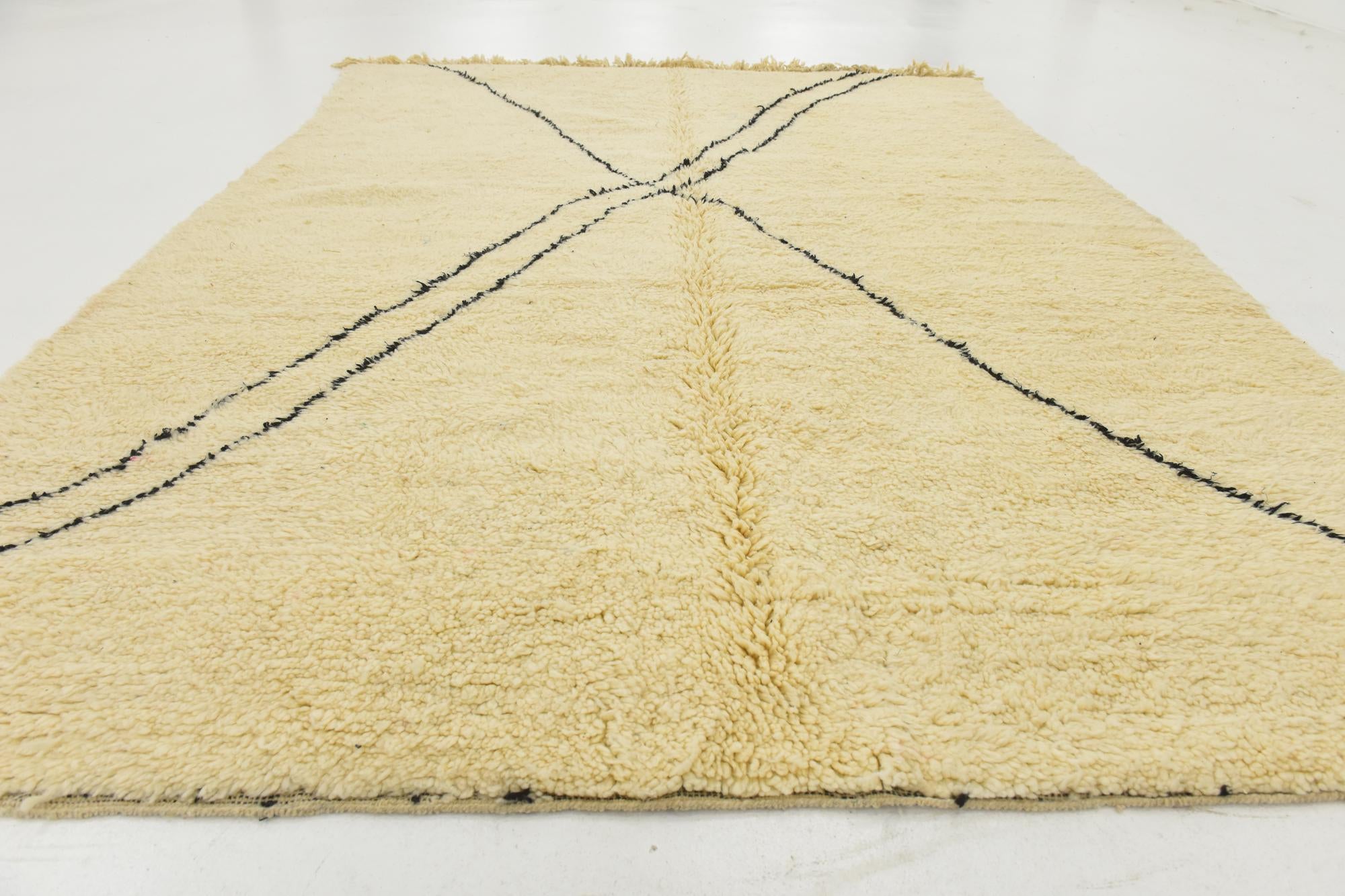 6' 11 x 9' 5 Hand Knotted Moroccan Wool Rug