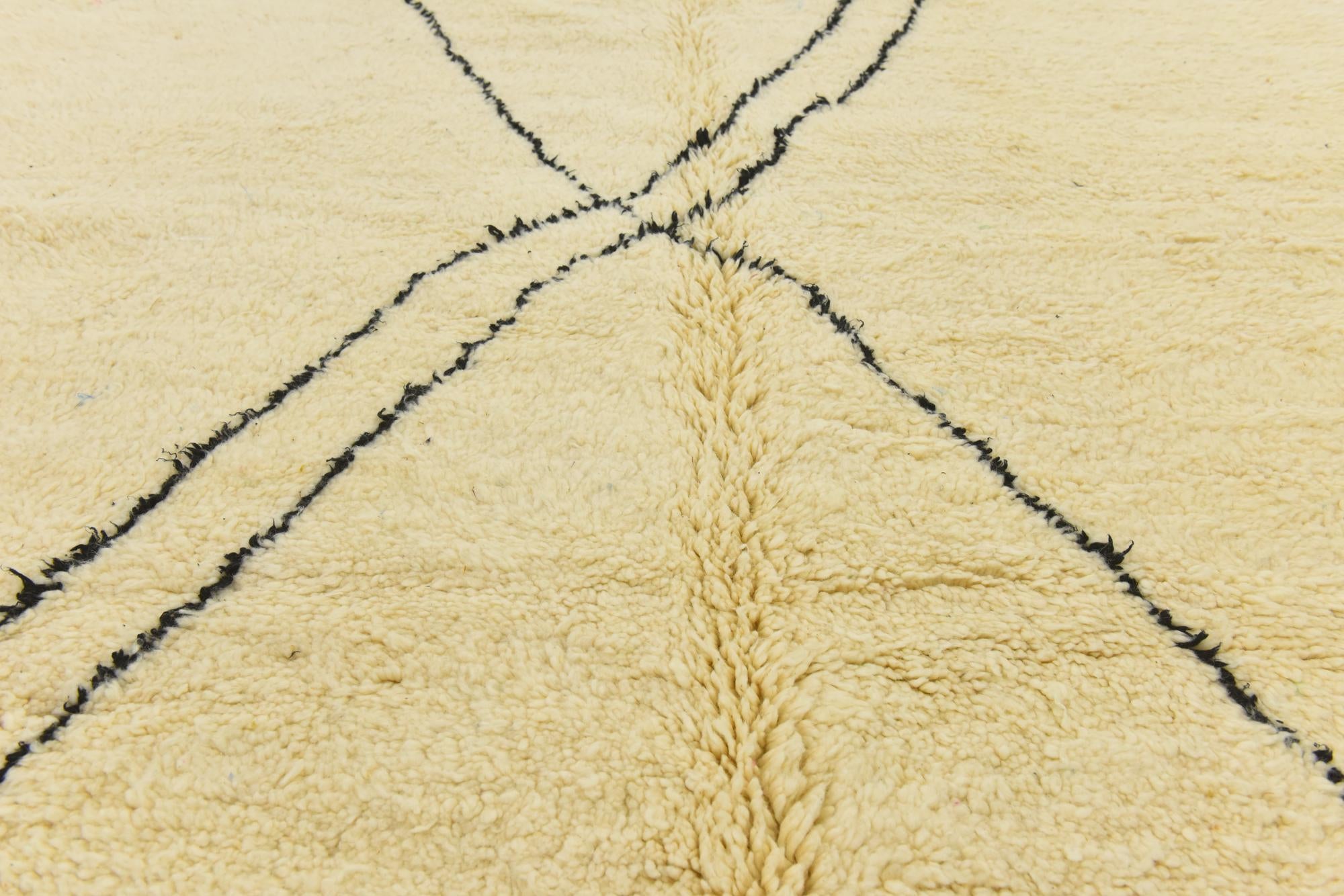6' 11 x 9' 5 Hand Knotted Moroccan Wool Rug