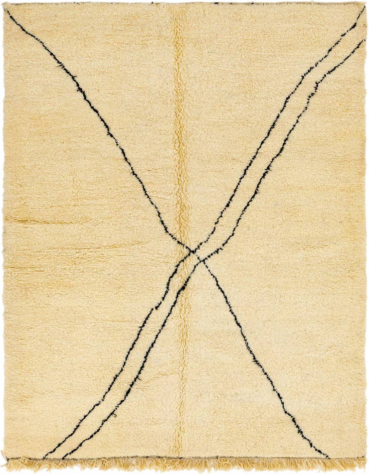 Detail image of 6' 11 x 9' 5 Hand Knotted Moroccan Wool Rug