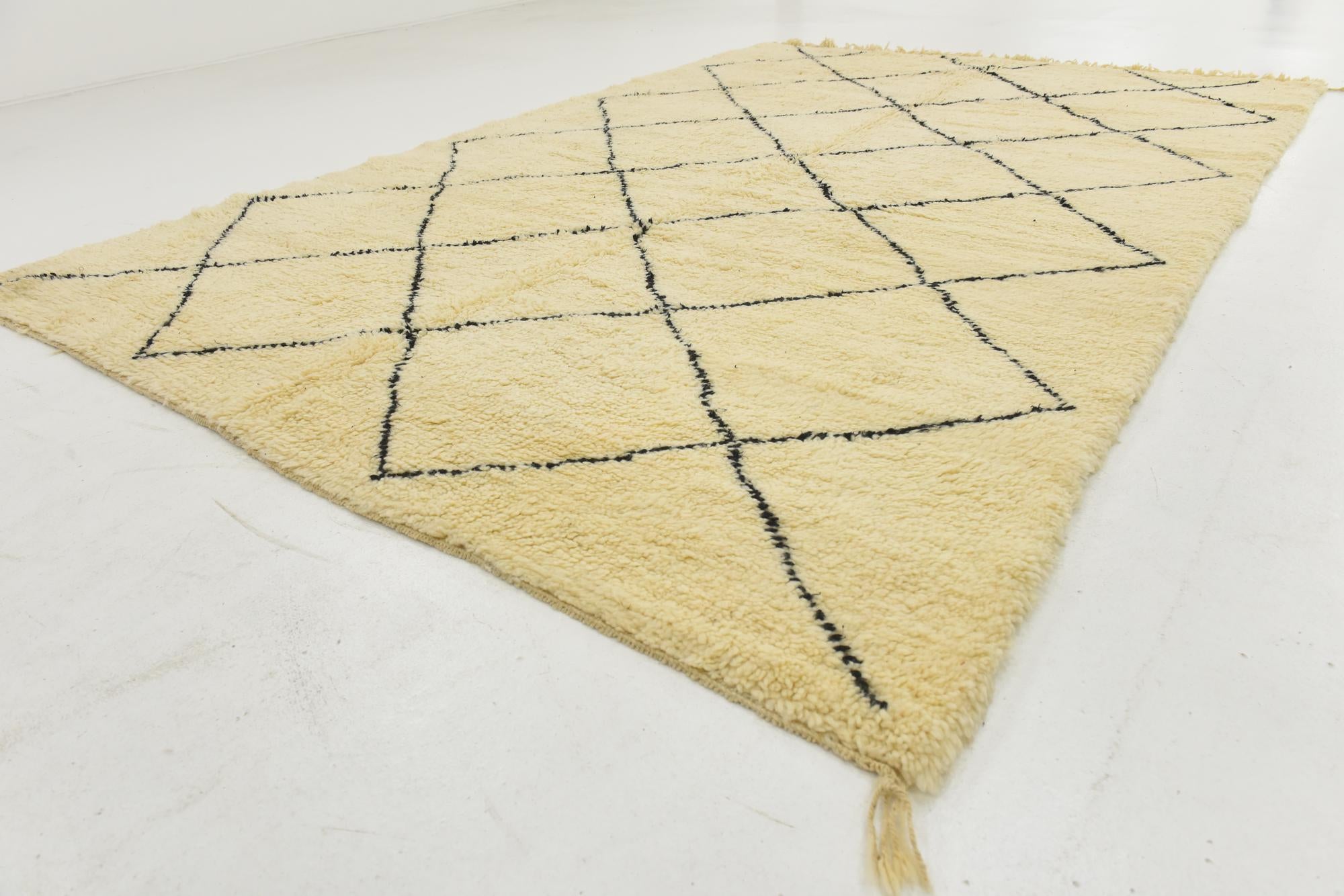6' 10 x 10' 4 Hand Knotted Moroccan Wool Rug