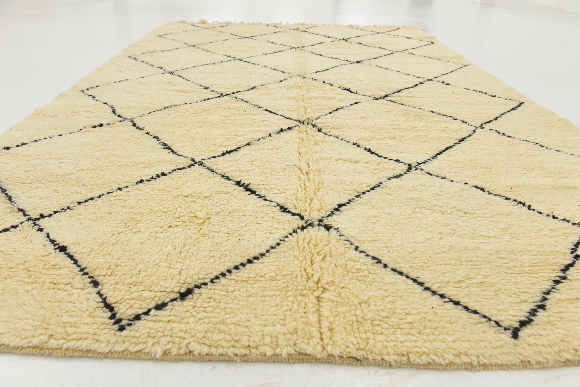 6' 10 x 10' 4 Hand Knotted Moroccan Wool Rug
