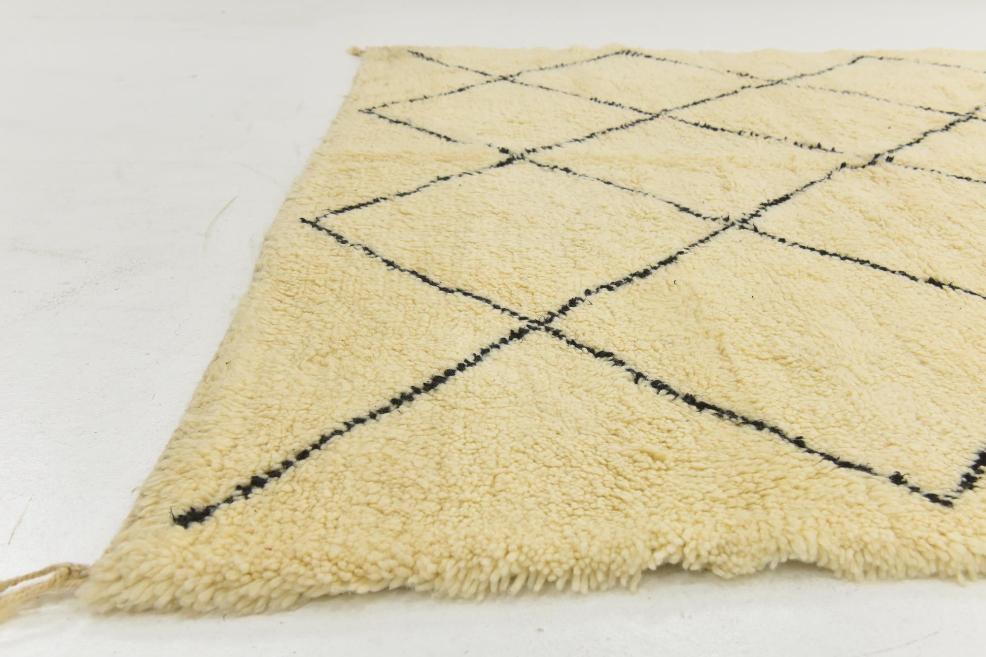 6' 10 x 10' 4 Hand Knotted Moroccan Wool Rug