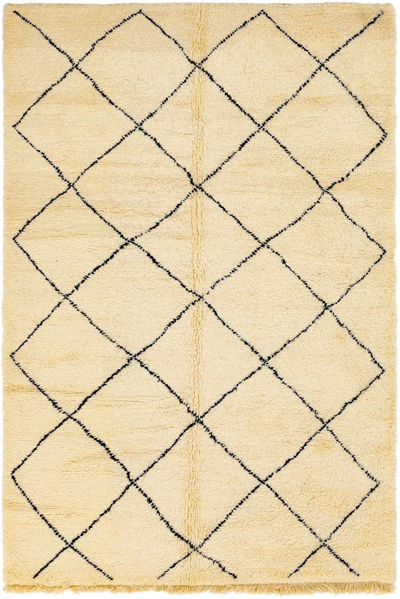 6' 10 x 10' 4 Hand Knotted Moroccan Wool Rug