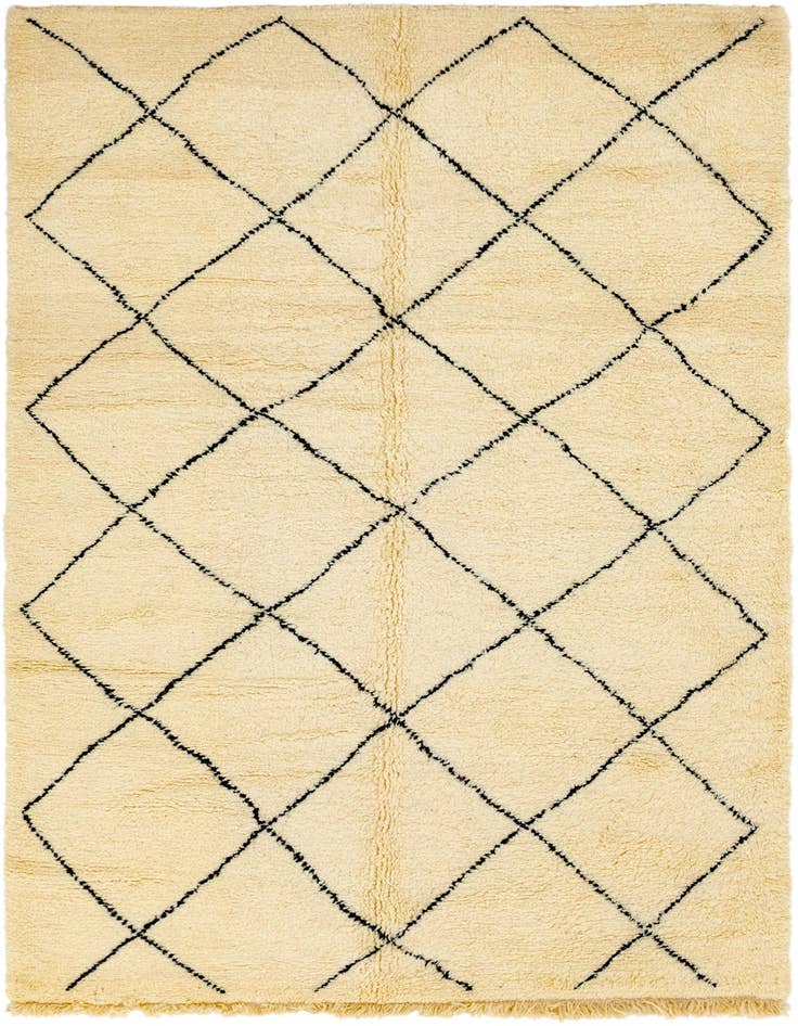 Detail image of 6' 10 x 10' 4 Hand Knotted Moroccan Wool Rug