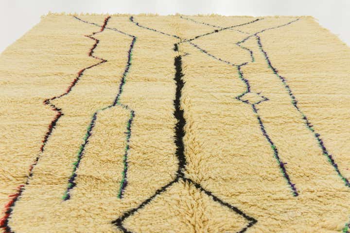 6' 8 x 9' 7 Hand Knotted Moroccan Wool Rug