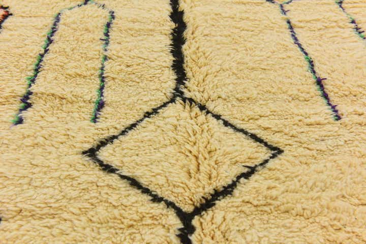 6' 8 x 9' 7 Hand Knotted Moroccan Wool Rug