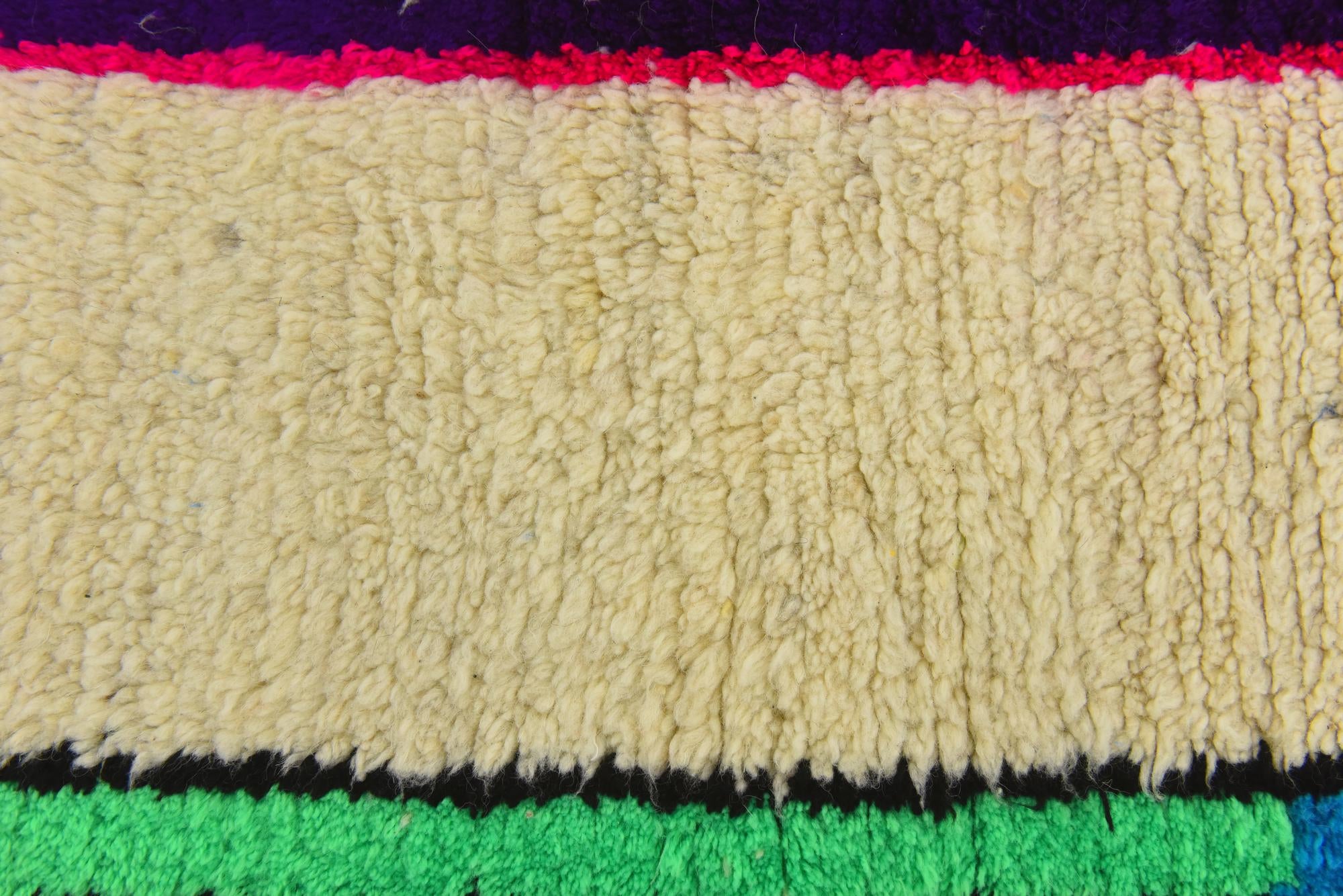 3' 4 x 4' 10 Hand Knotted Moroccan Wool Rug