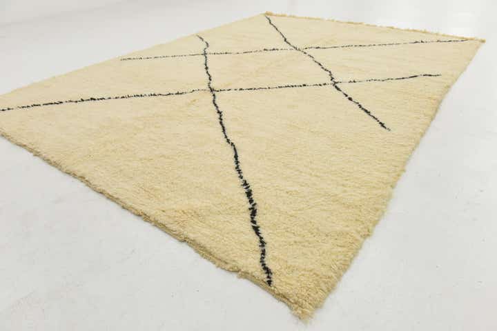 7' x 9' 8 Hand Knotted Moroccan Wool Rug