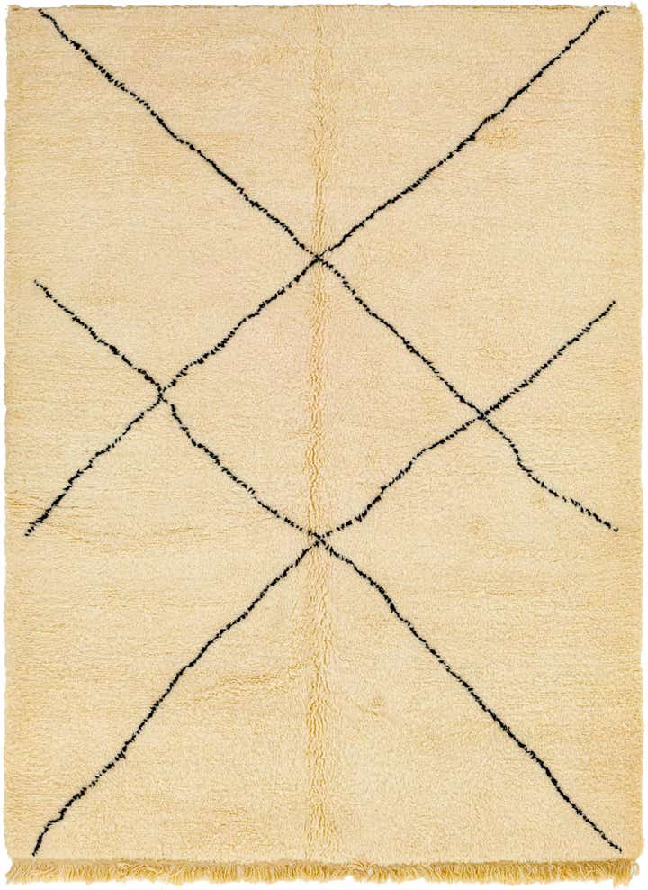 7' x 9' 8 Hand Knotted Moroccan Wool Rug