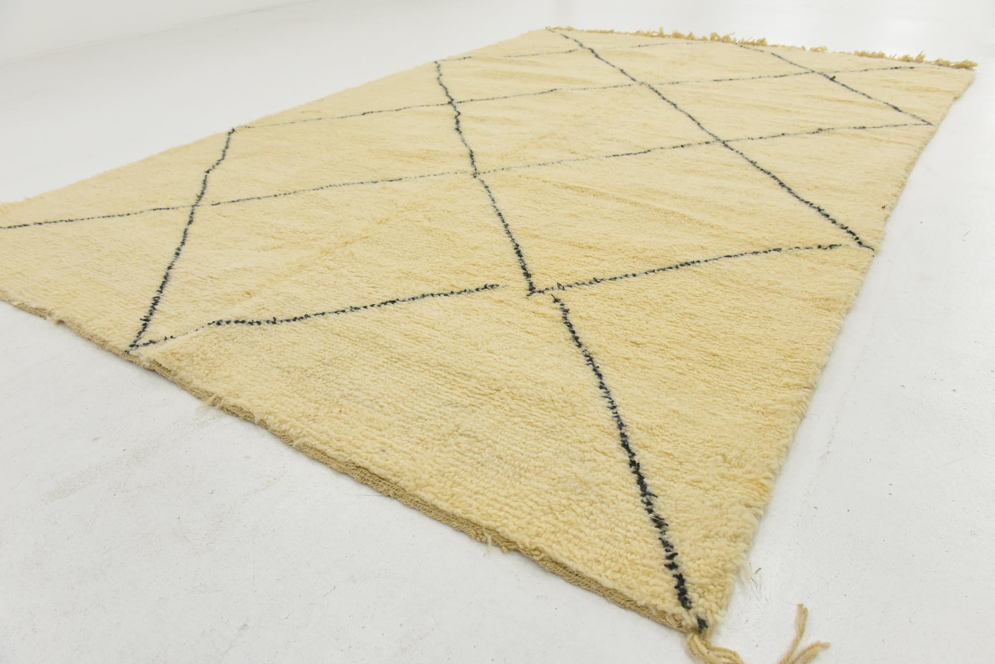 6' 10 x 10' Hand Knotted Moroccan Wool Rug