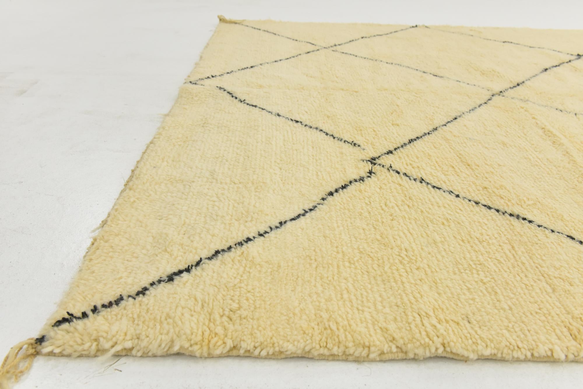 6' 10 x 10' Hand Knotted Moroccan Wool Rug