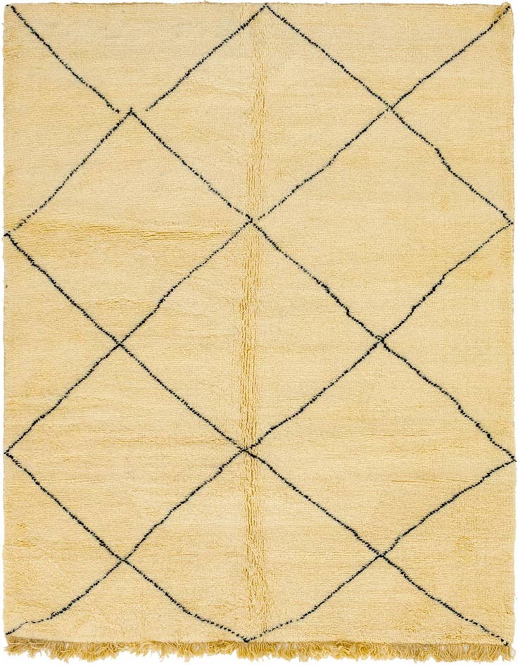 Detail image of 6' 10 x 10' Hand Knotted Moroccan Wool Rug