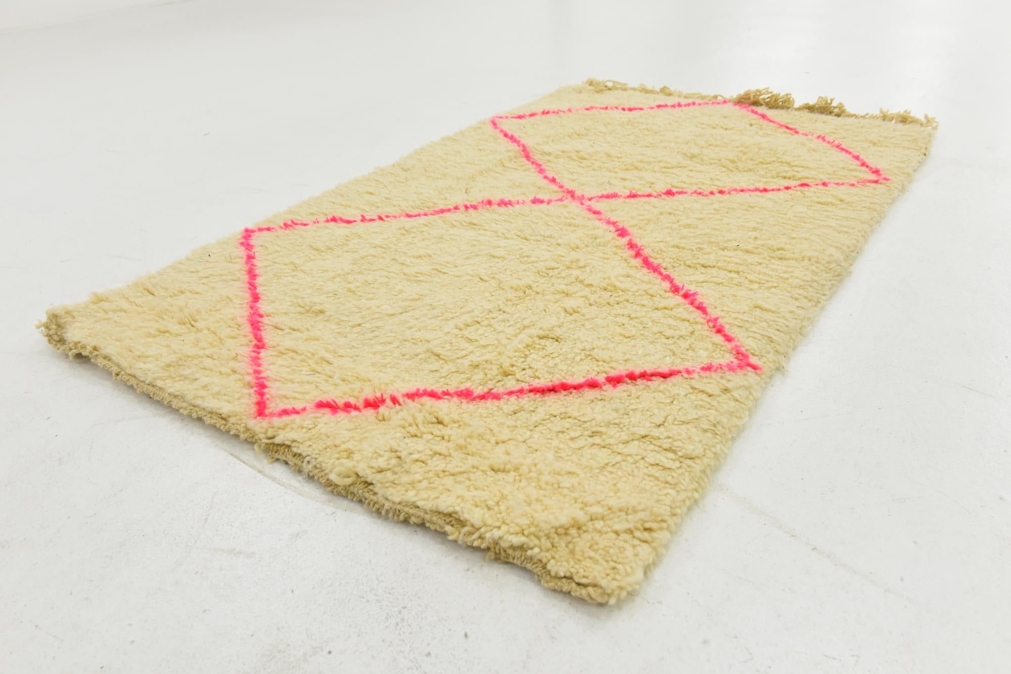 3' 2 x 5' 2 Hand Knotted Moroccan Wool Rug