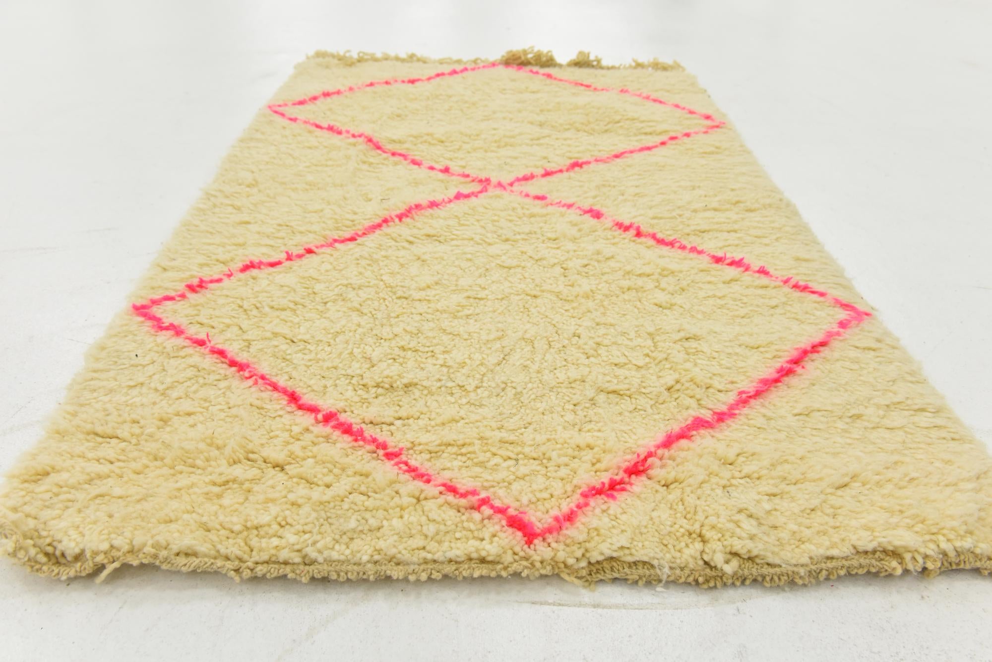 3' 2 x 5' 2 Hand Knotted Moroccan Wool Rug