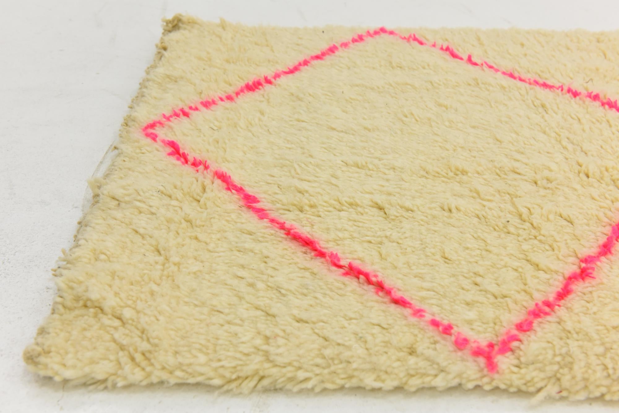 3' 2 x 5' 2 Hand Knotted Moroccan Wool Rug
