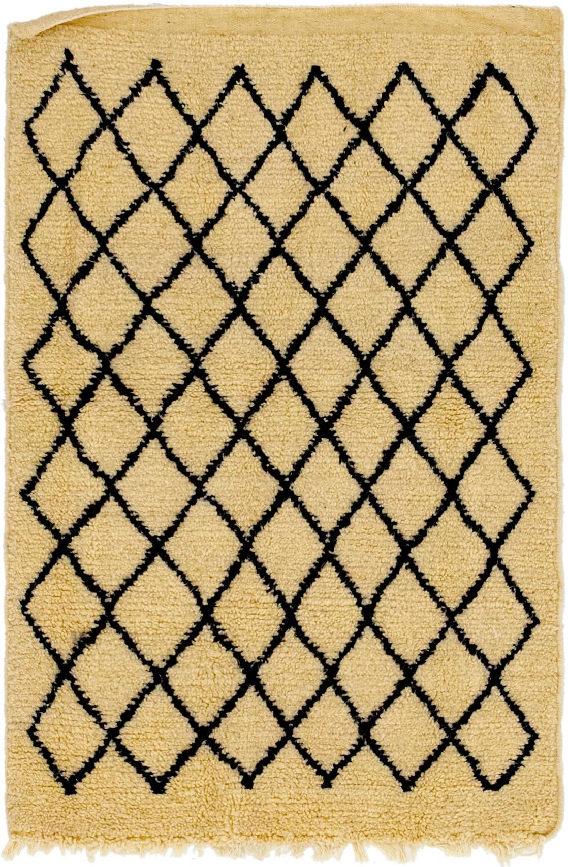 3' 1 x 4' 10 Hand Knotted Moroccan Wool Rug
