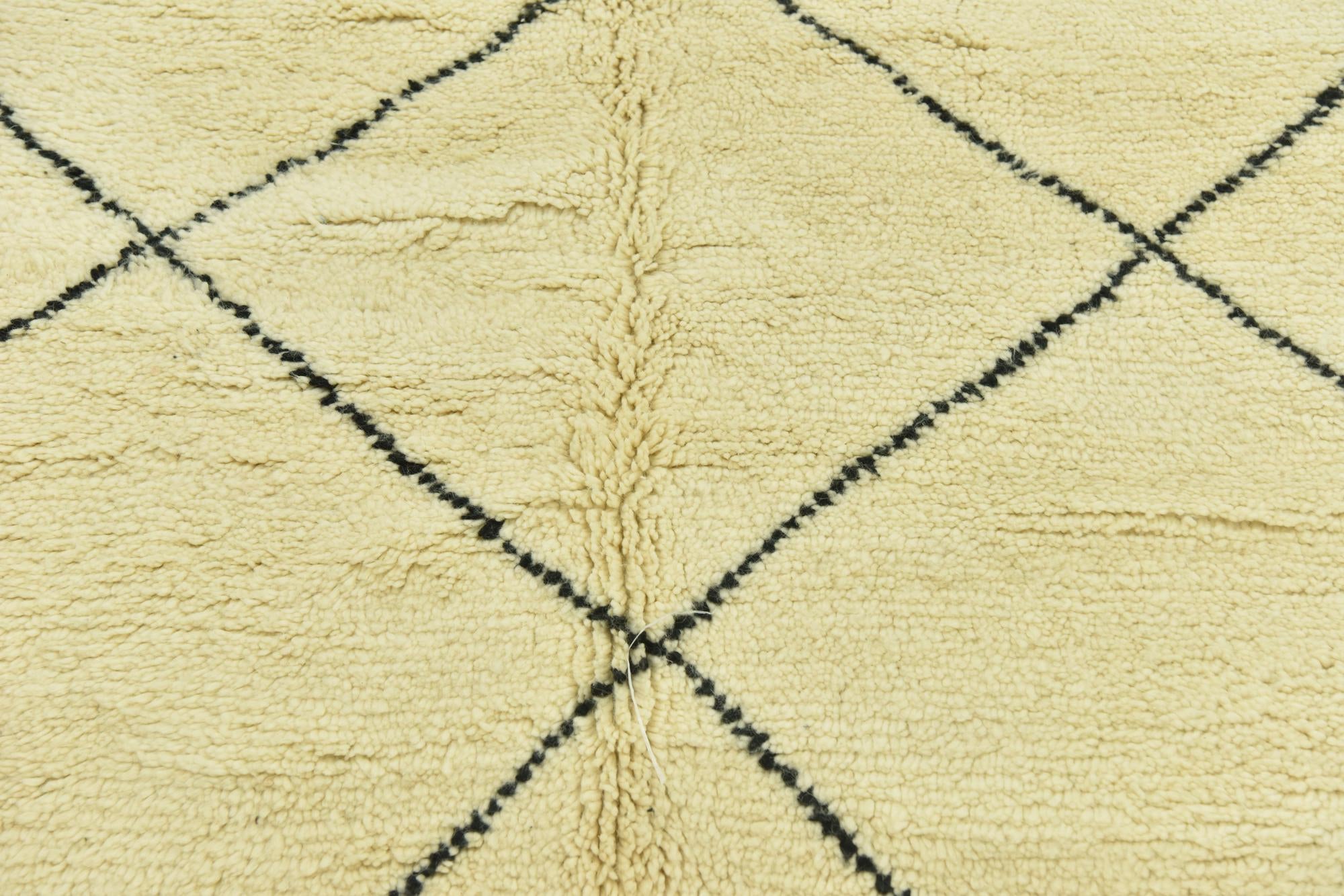 6' 7 x 9' 7 Hand Knotted Moroccan Wool Rug