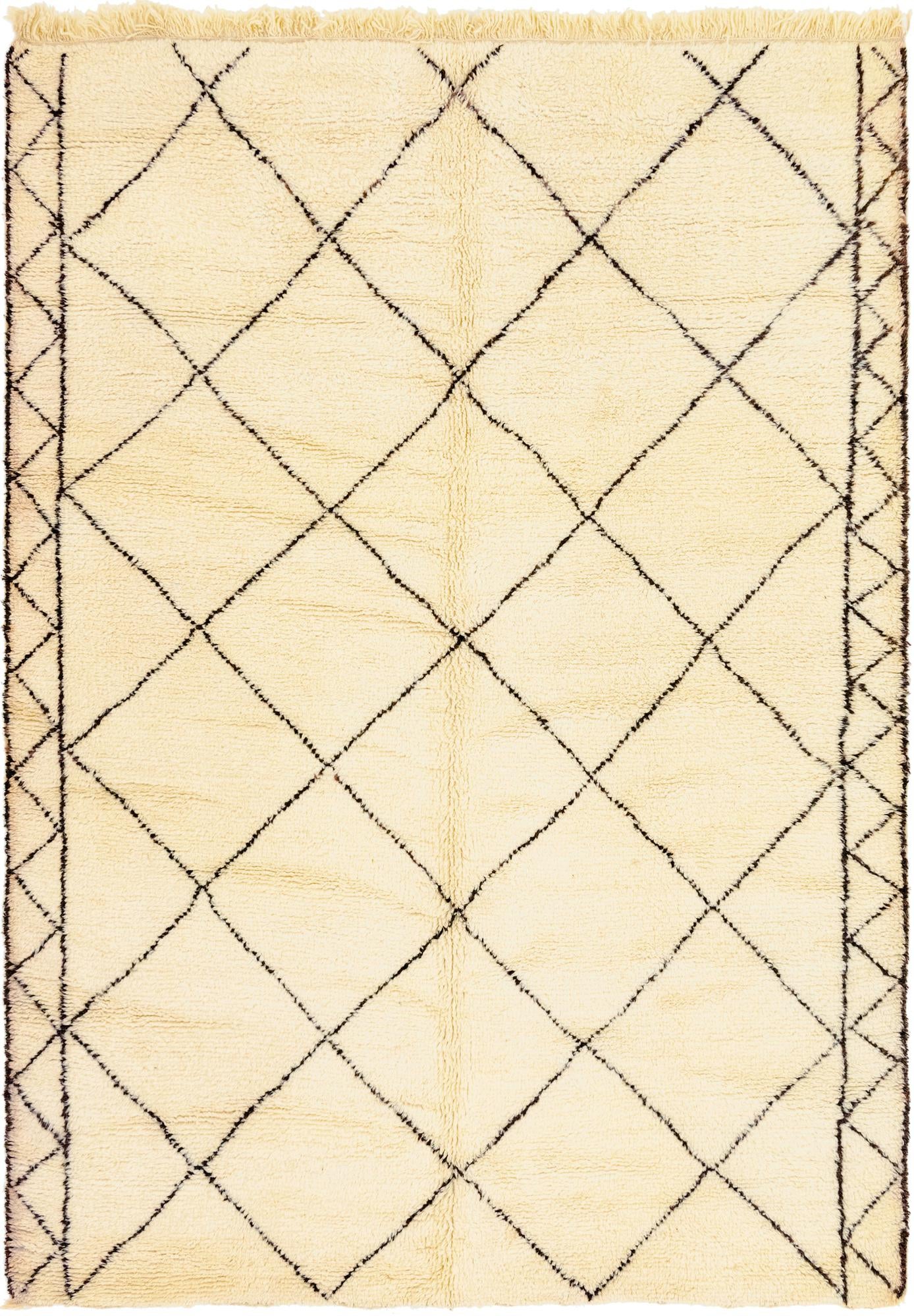 7' 4 x 10' Hand Knotted Moroccan Wool Rug