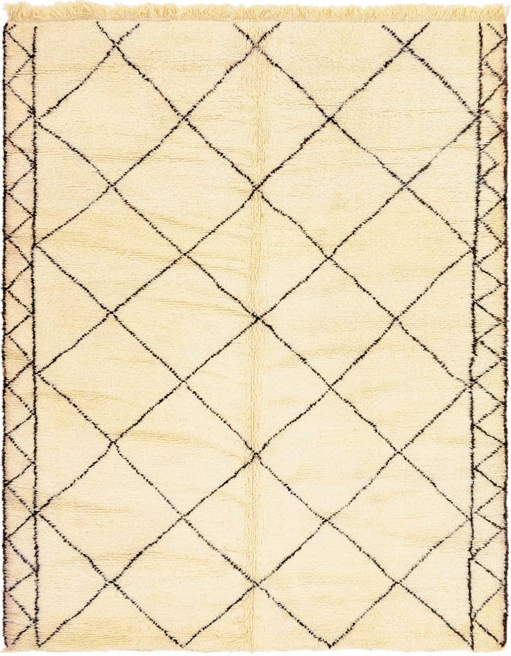Detail image of 7' 4 x 10' Hand Knotted Moroccan Wool Rug