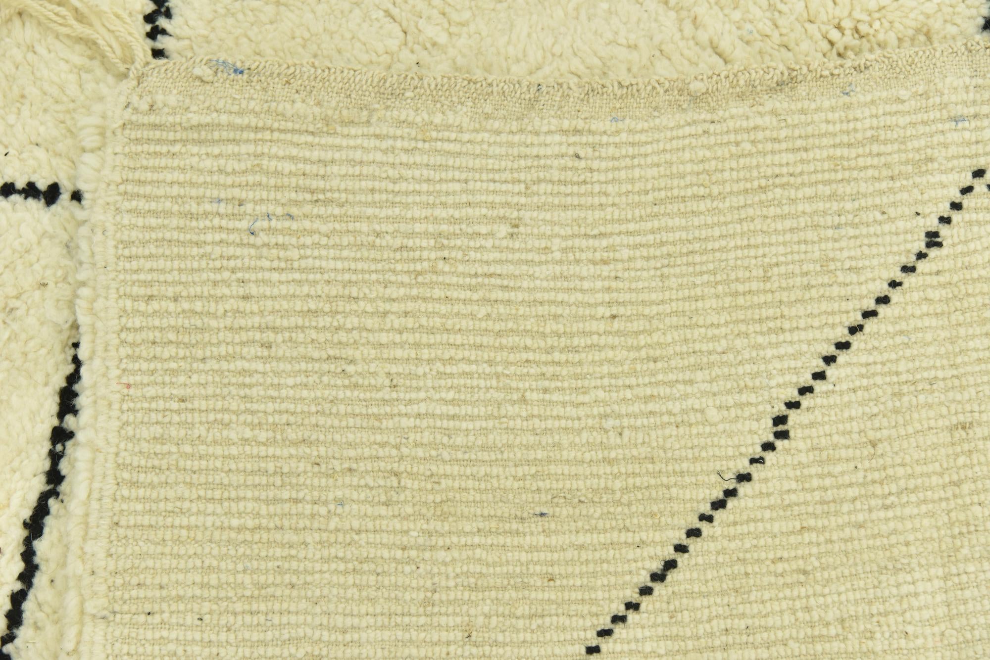 6' 9 x 9' 8 Hand Knotted Moroccan Wool Rug