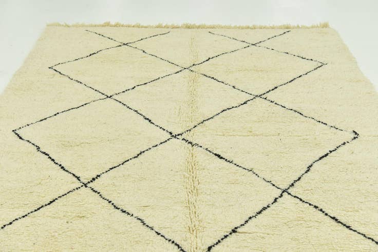 Detail image of 6' 9 x 9' 8 Hand Knotted Moroccan Wool Rug