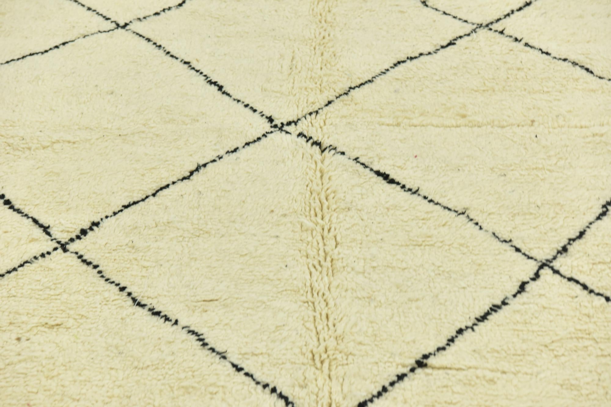 6' 9 x 9' 8 Hand Knotted Moroccan Wool Rug