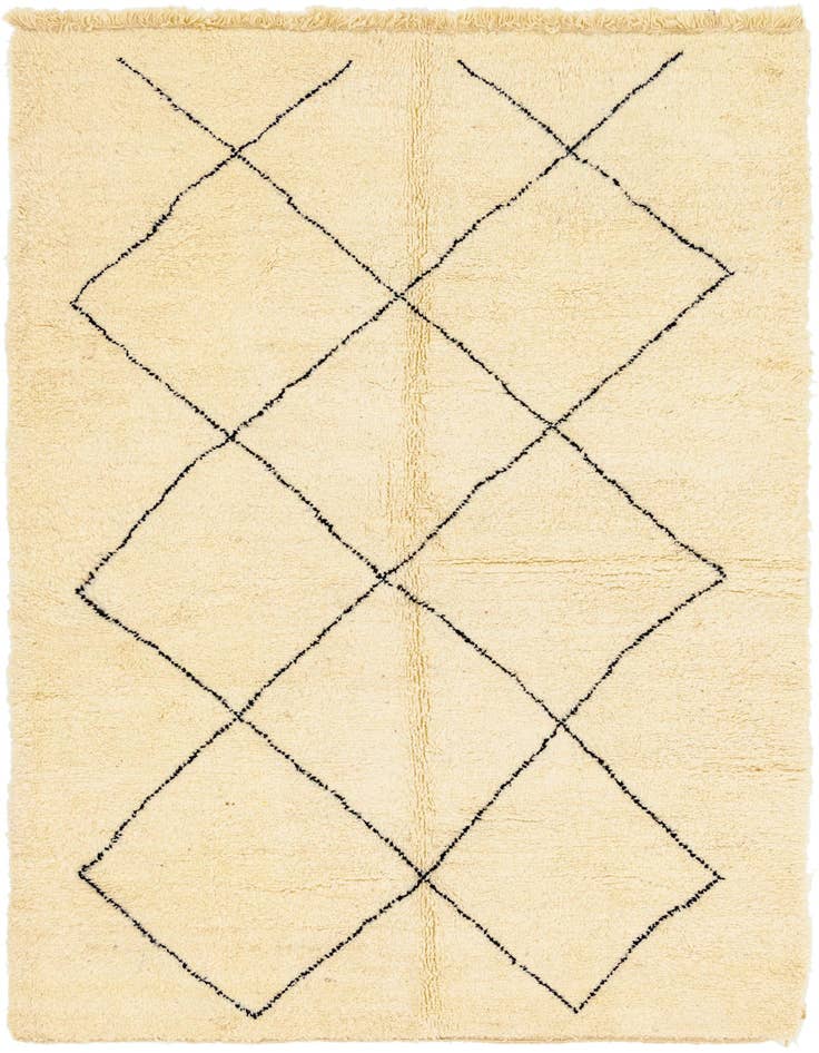 Detail image of 6' 9 x 9' 8 Hand Knotted Moroccan Wool Rug