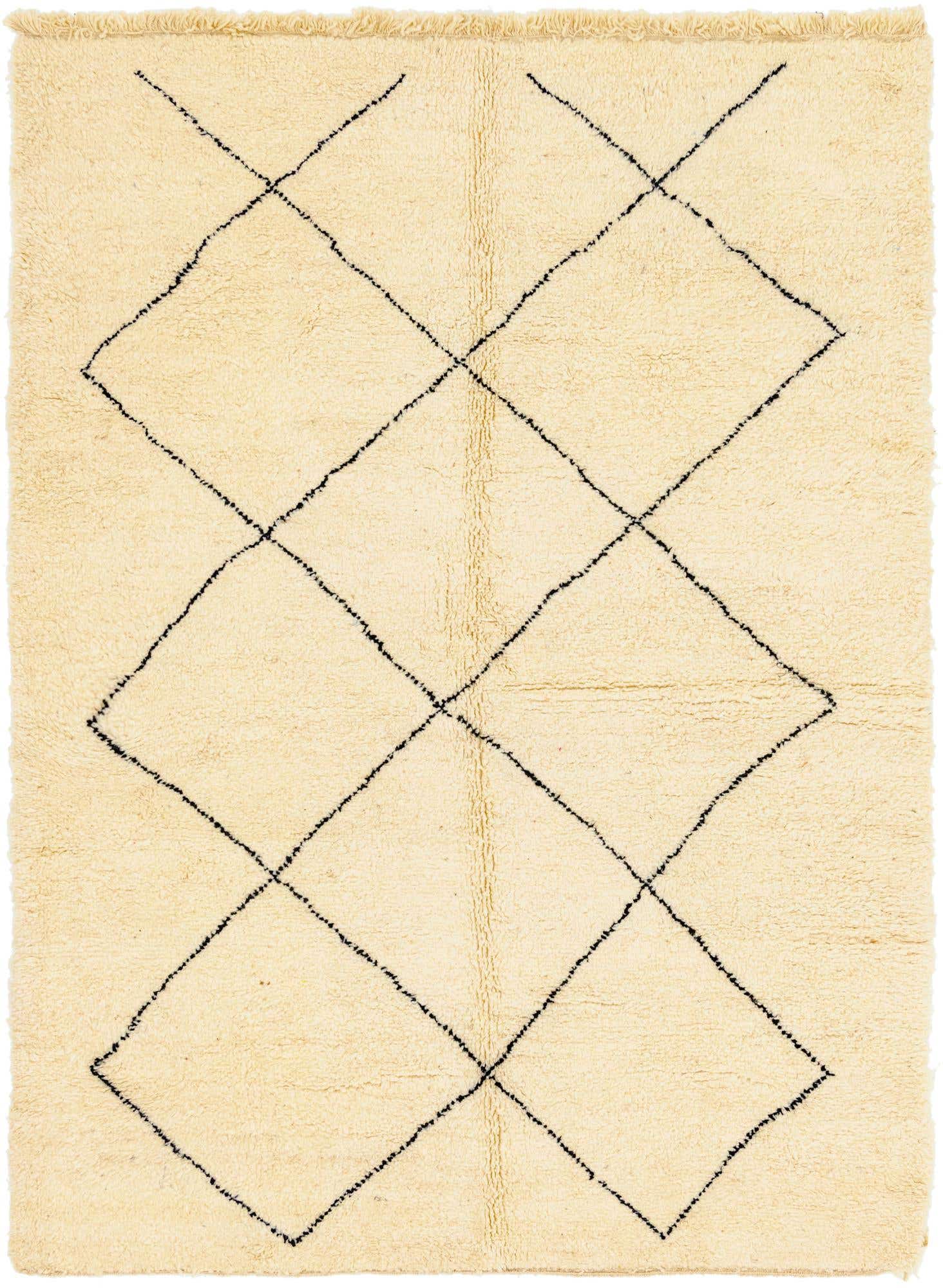 6' 9 x 9' 8 Hand Knotted Moroccan Wool Rug