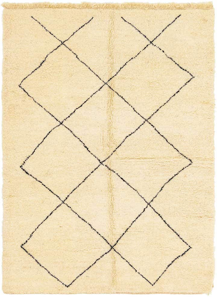 6' 9 x 9' 8 Hand Knotted Moroccan Wool Rug