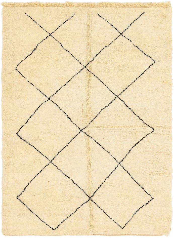 Detail image of 6' 9 x 9' 8 Hand Knotted Moroccan Wool Rug