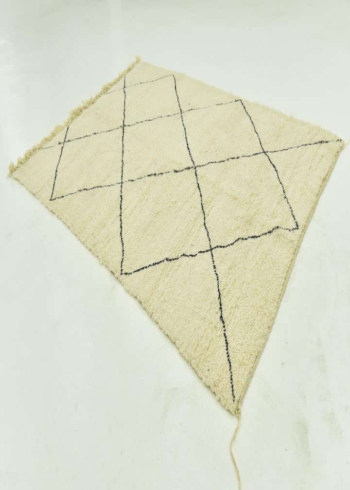 6' 8 x 9' 6 Hand Knotted Moroccan Wool Rug