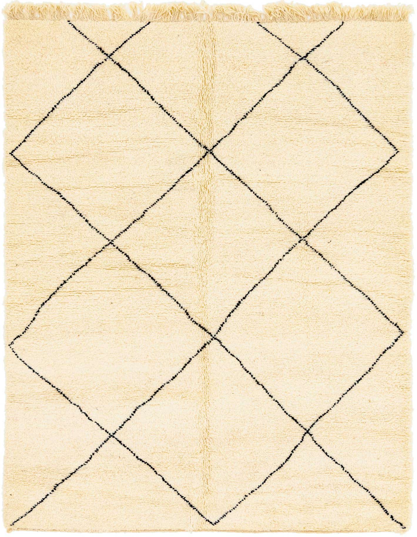 6' 8 x 9' 6 Hand Knotted Moroccan Wool Rug