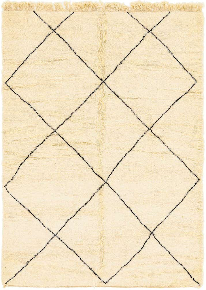 6' 8 x 9' 6 Hand Knotted Moroccan Wool Rug