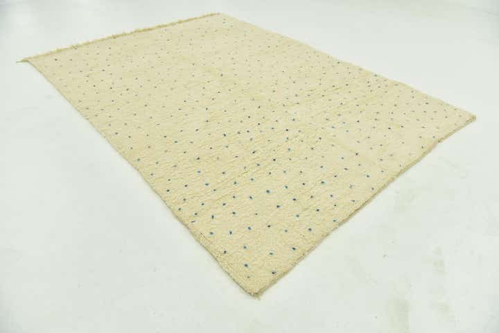 7' x 9' 9 Hand Knotted Moroccan Wool Rug